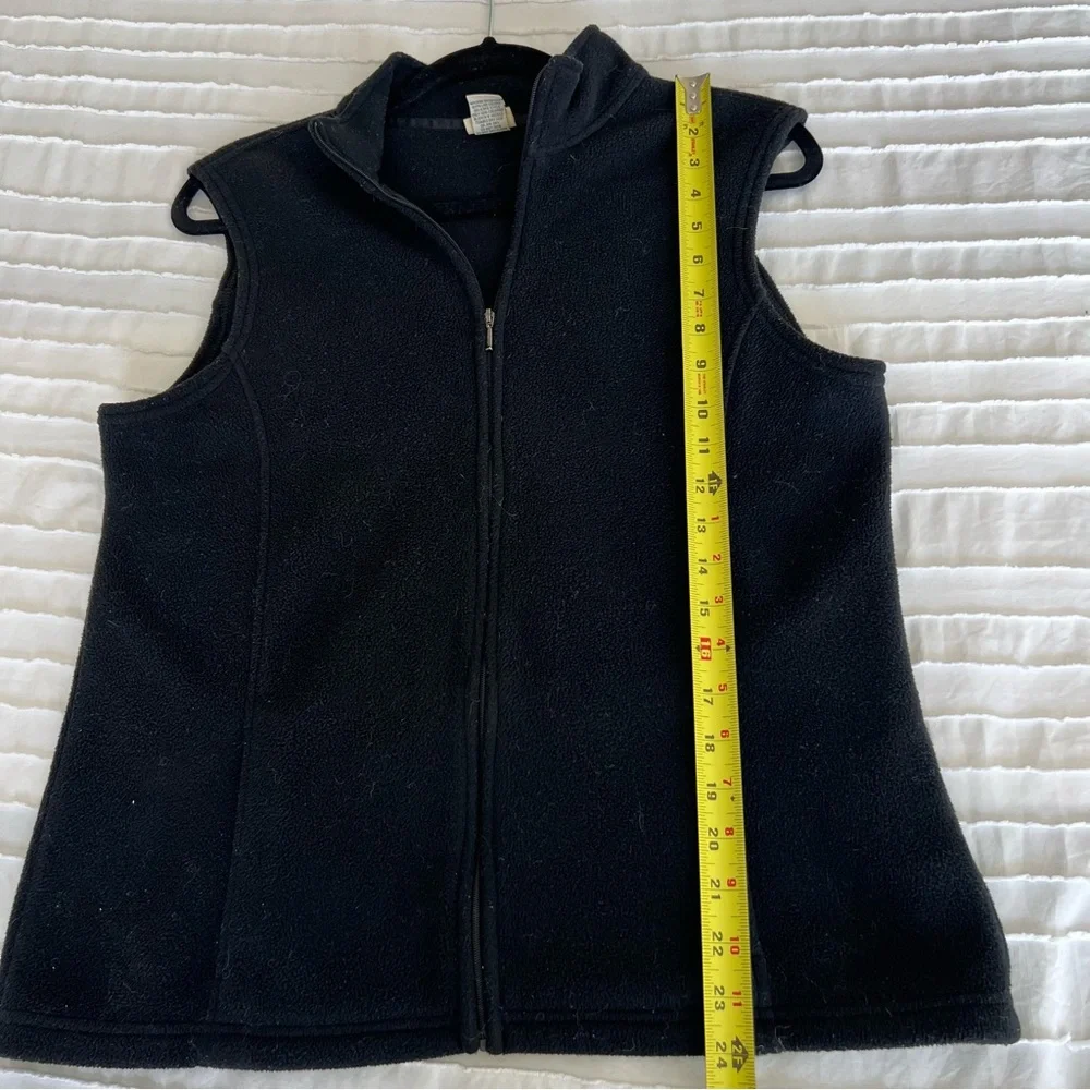 LL Bean black lightweight polartech all seasons access fleece zip up vest large